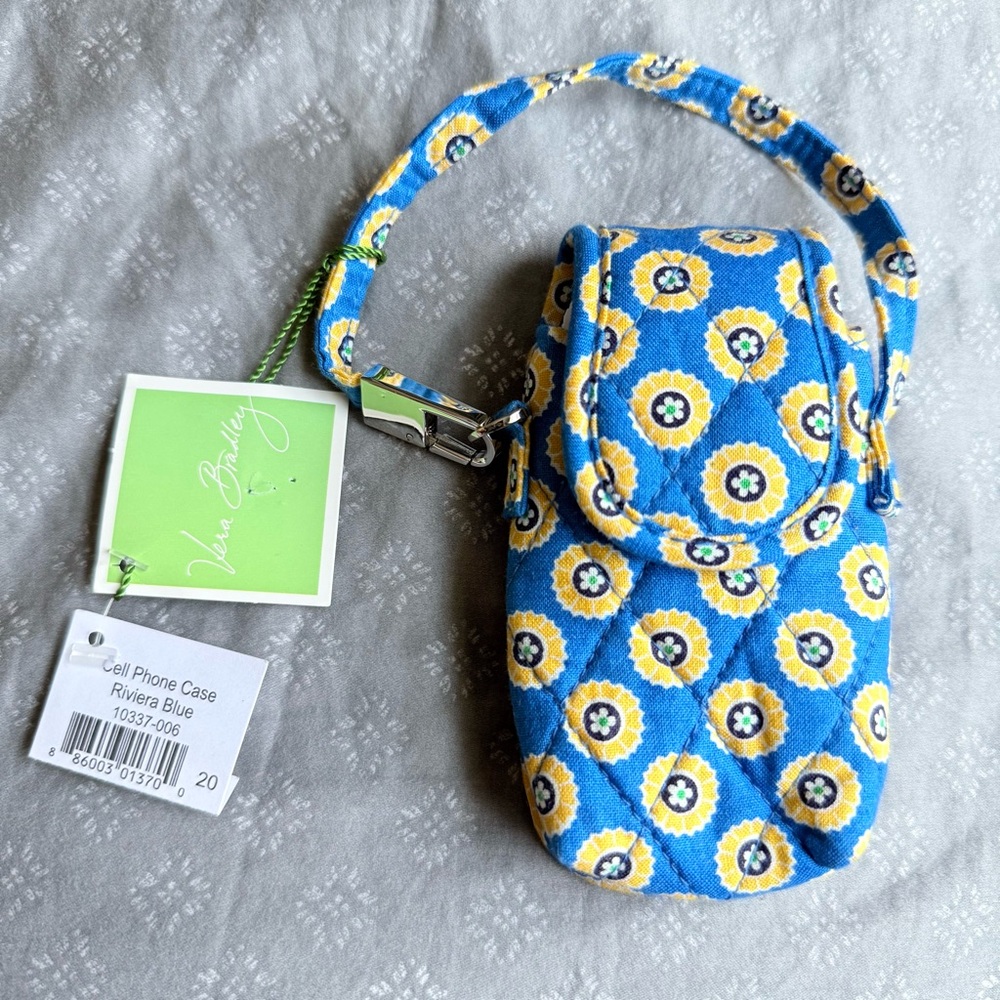 Vera Bradley Cell Phone Case Wristlet - Riviera Blue - NWT